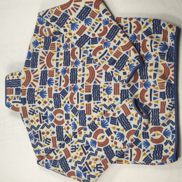 Patagonia Lightweight Synchilla Snap-T Pullover Protected Peaks Oatmeal Mens Lrg - Picture 5 of 8